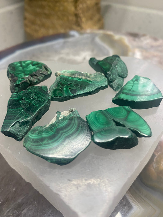 Malachite slice
