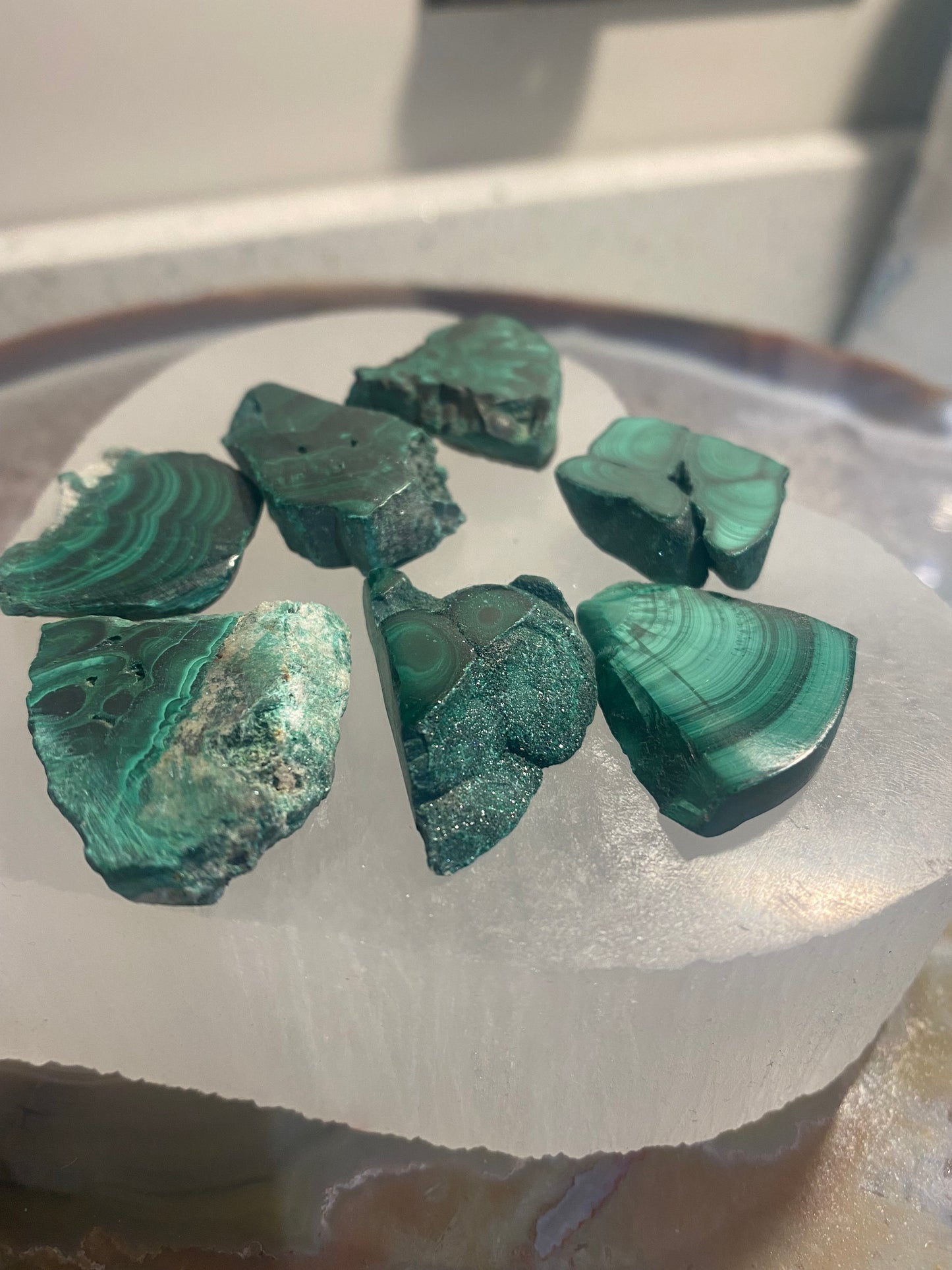 Malachite slice