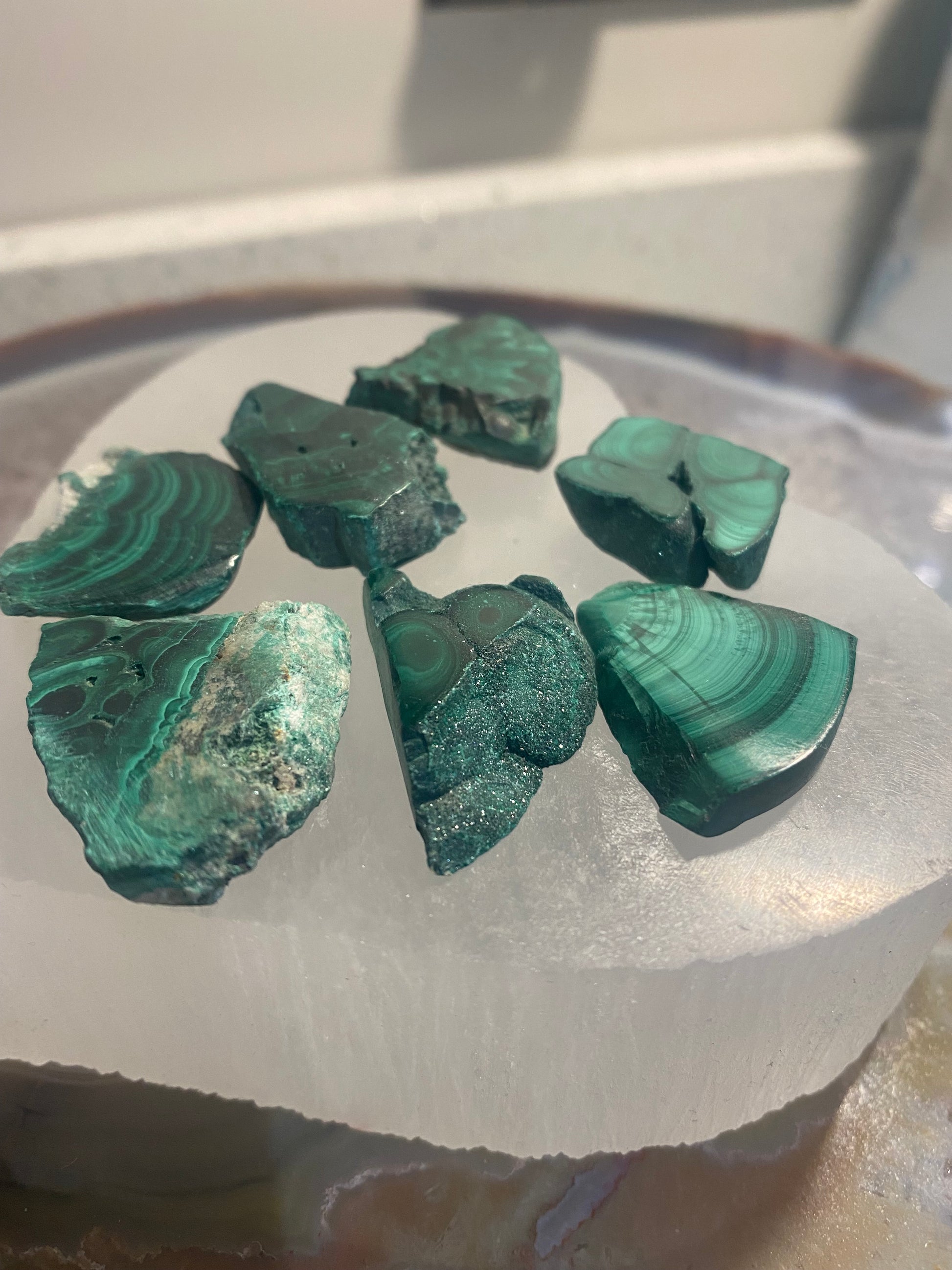 Malachite slice
