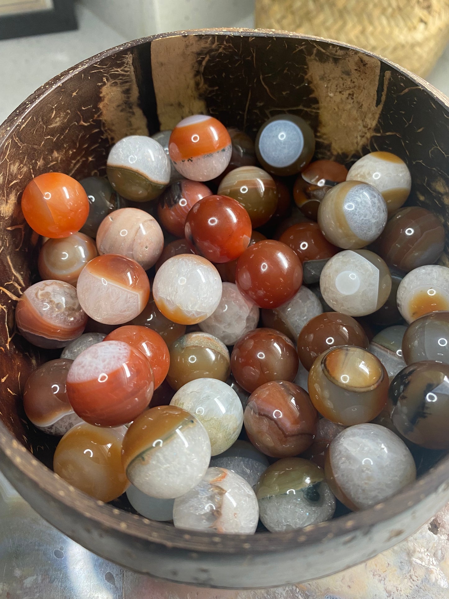 Carnelian spheresl crystalconnectionshop