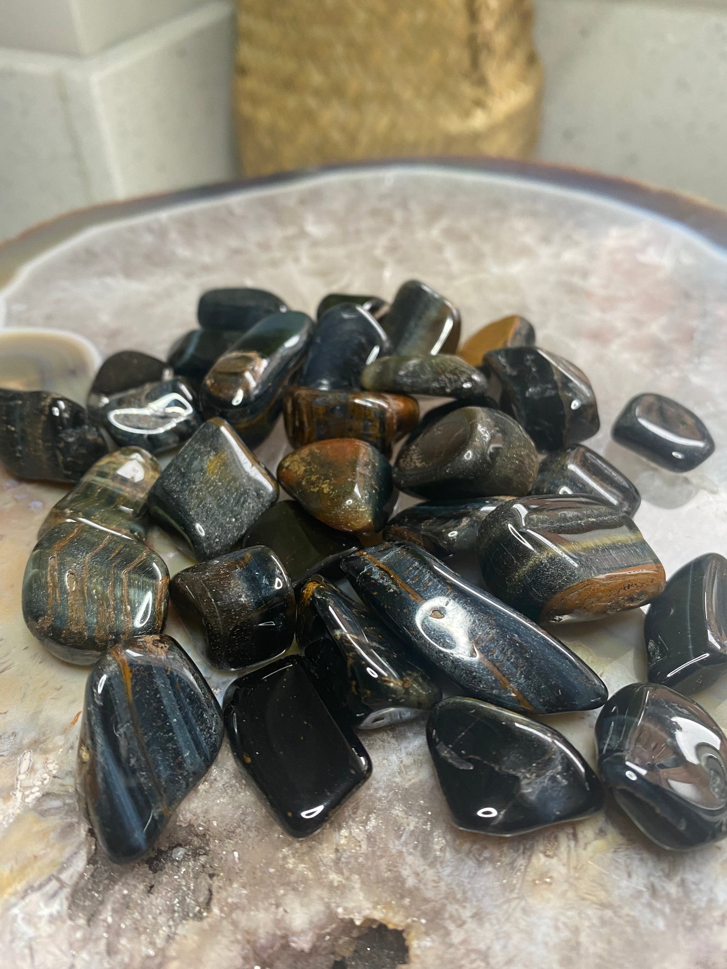 Blue tigers eye