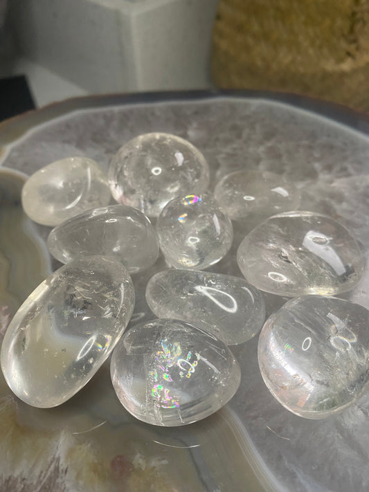 Clear Quartz tumble stone