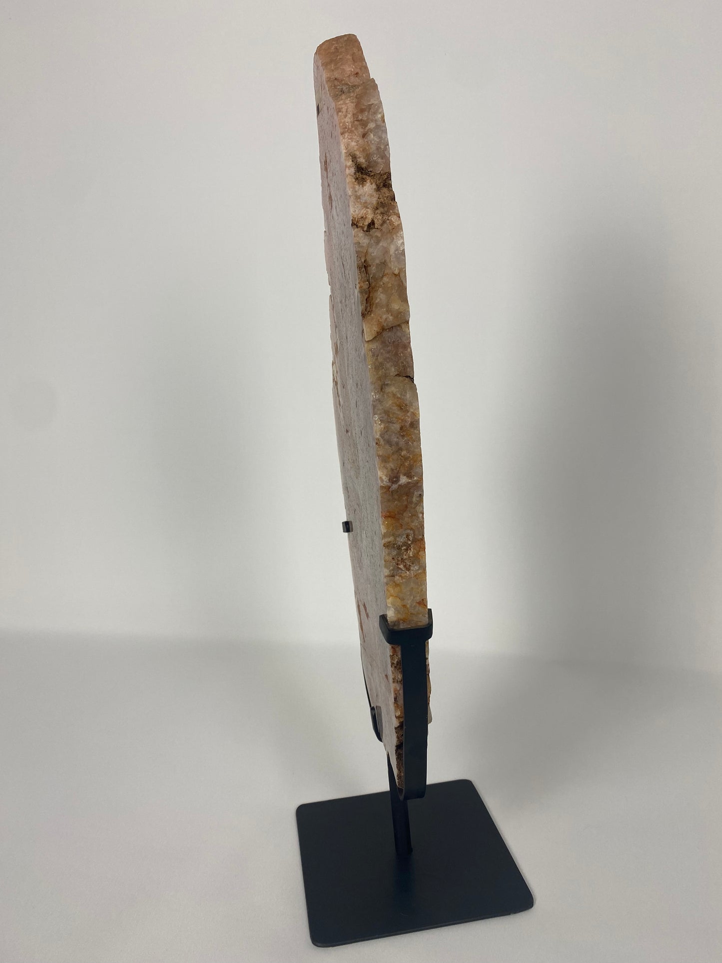 Pink Amethyst slab on stand