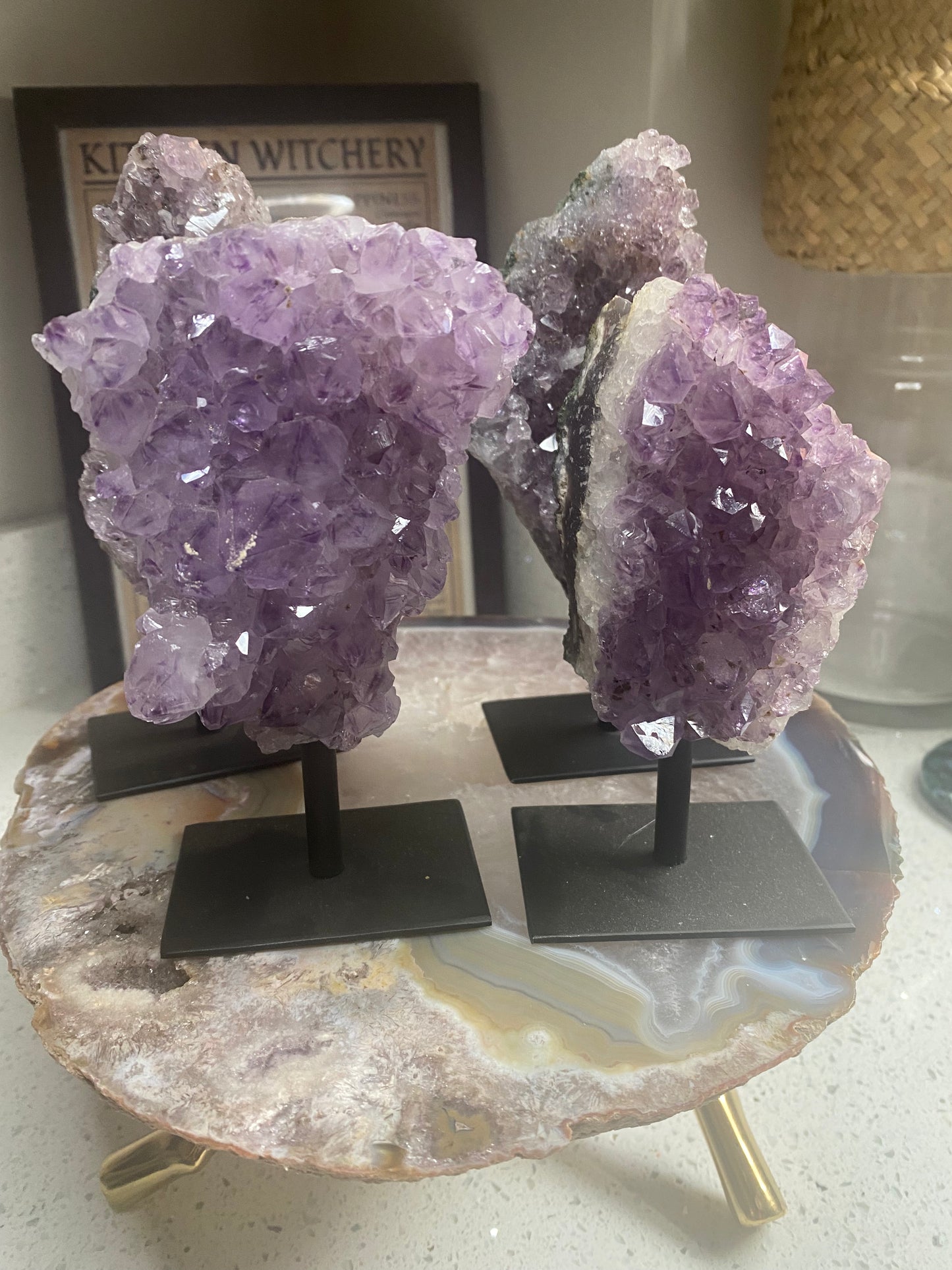 Brazilian Amethyst Druze on stand