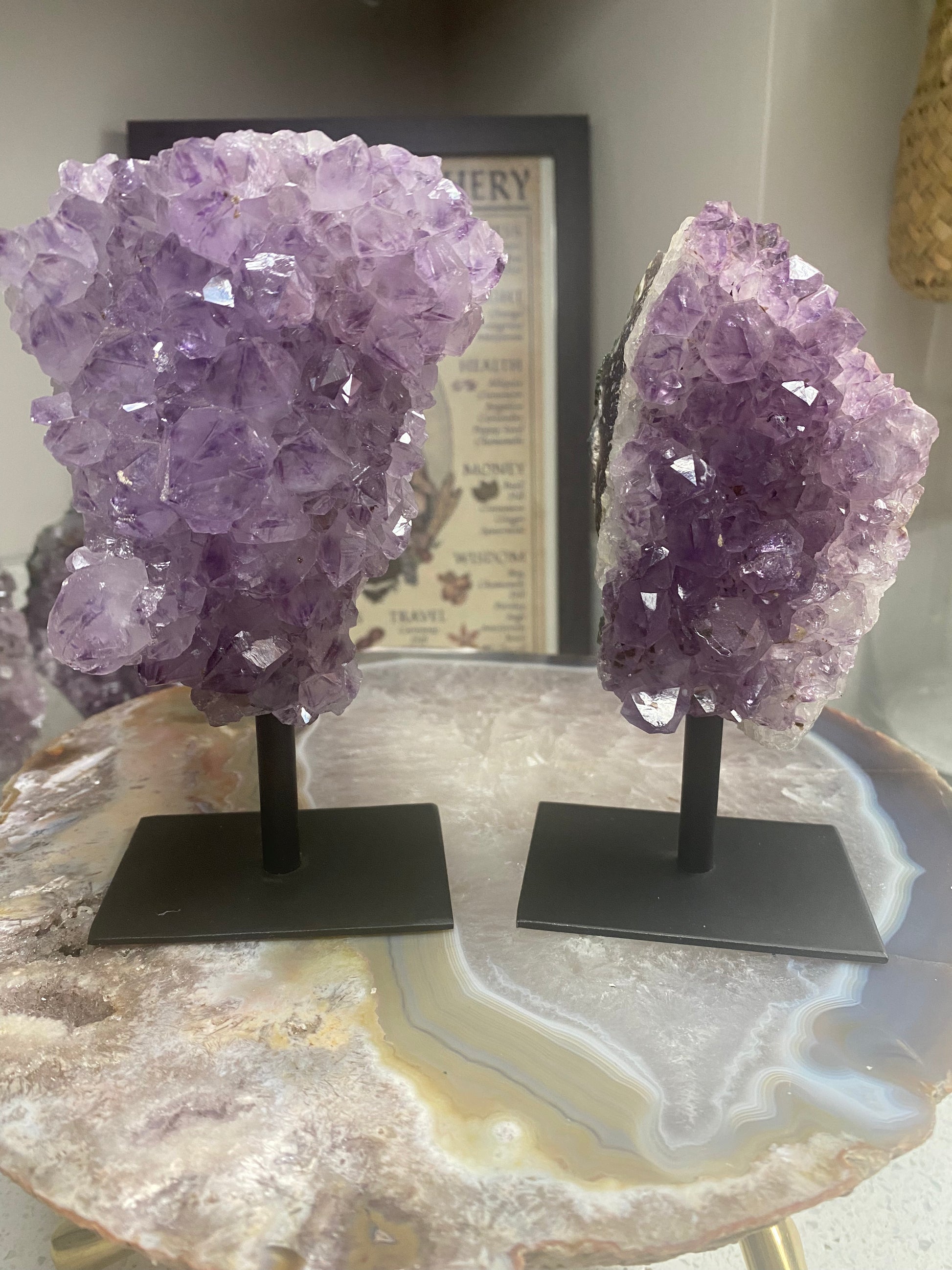Brazilian Amethyst Druze on stand