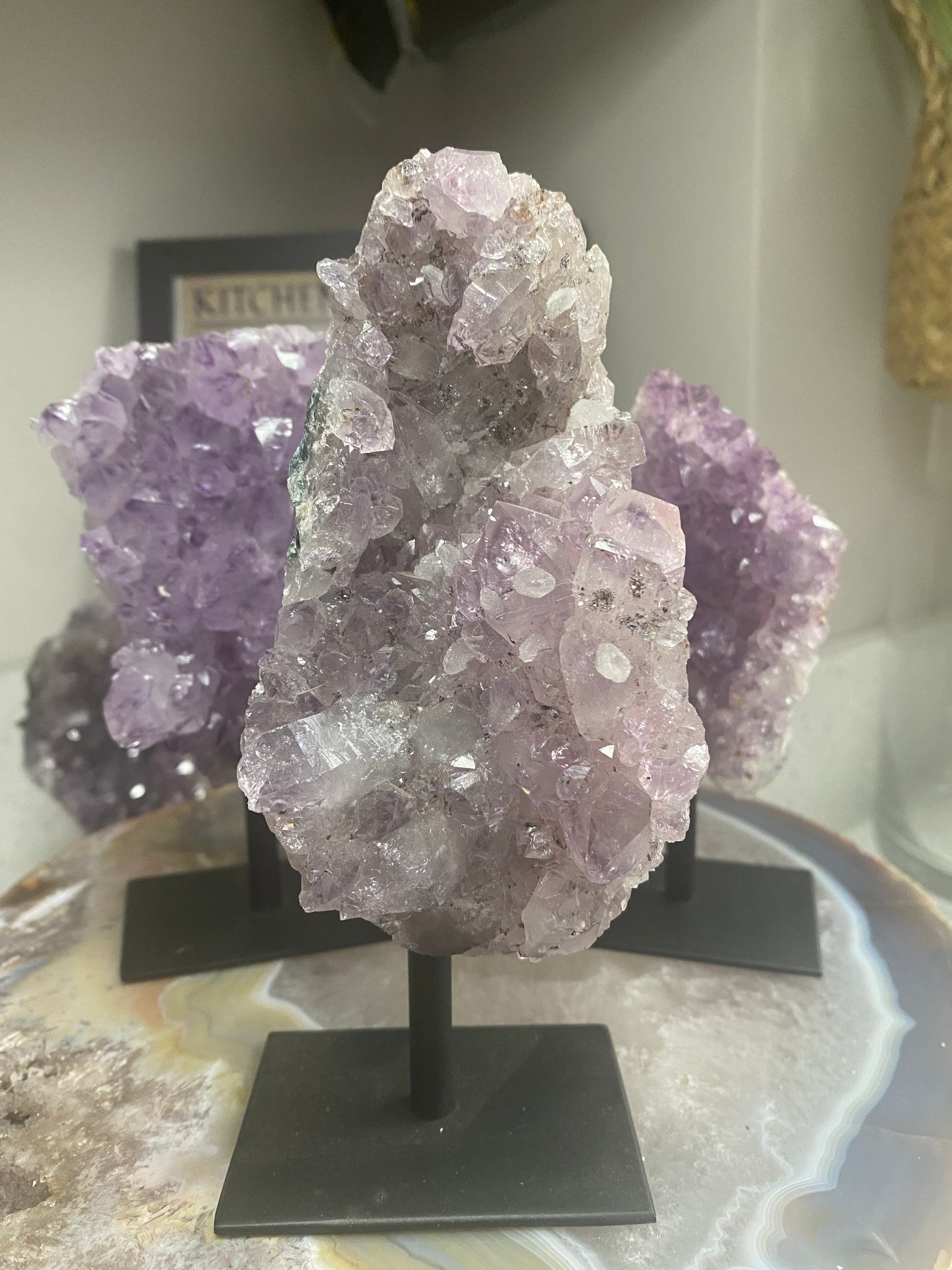 Brazilian Amethyst Druze on stand