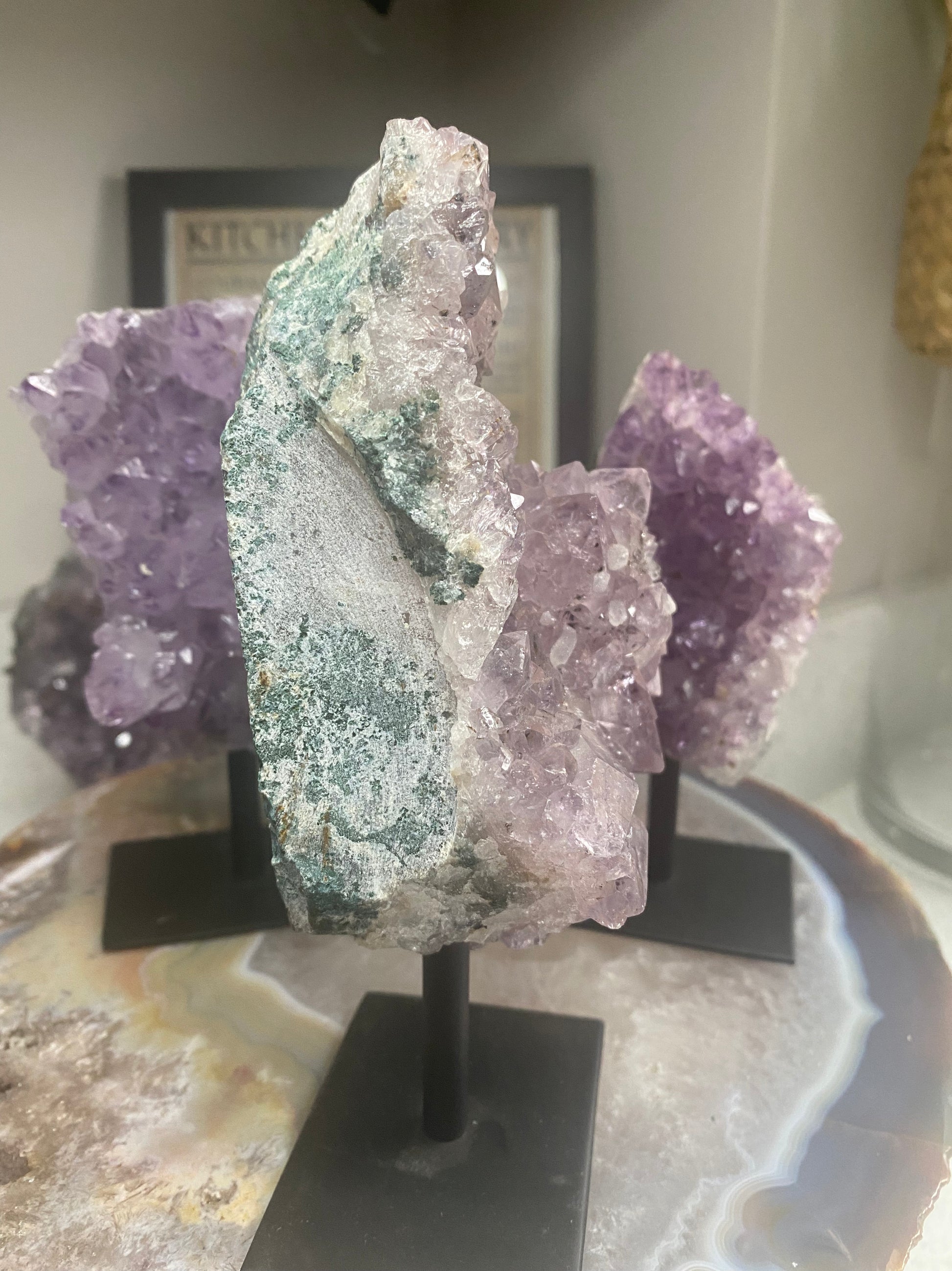 Brazilian Amethyst Druze on stand