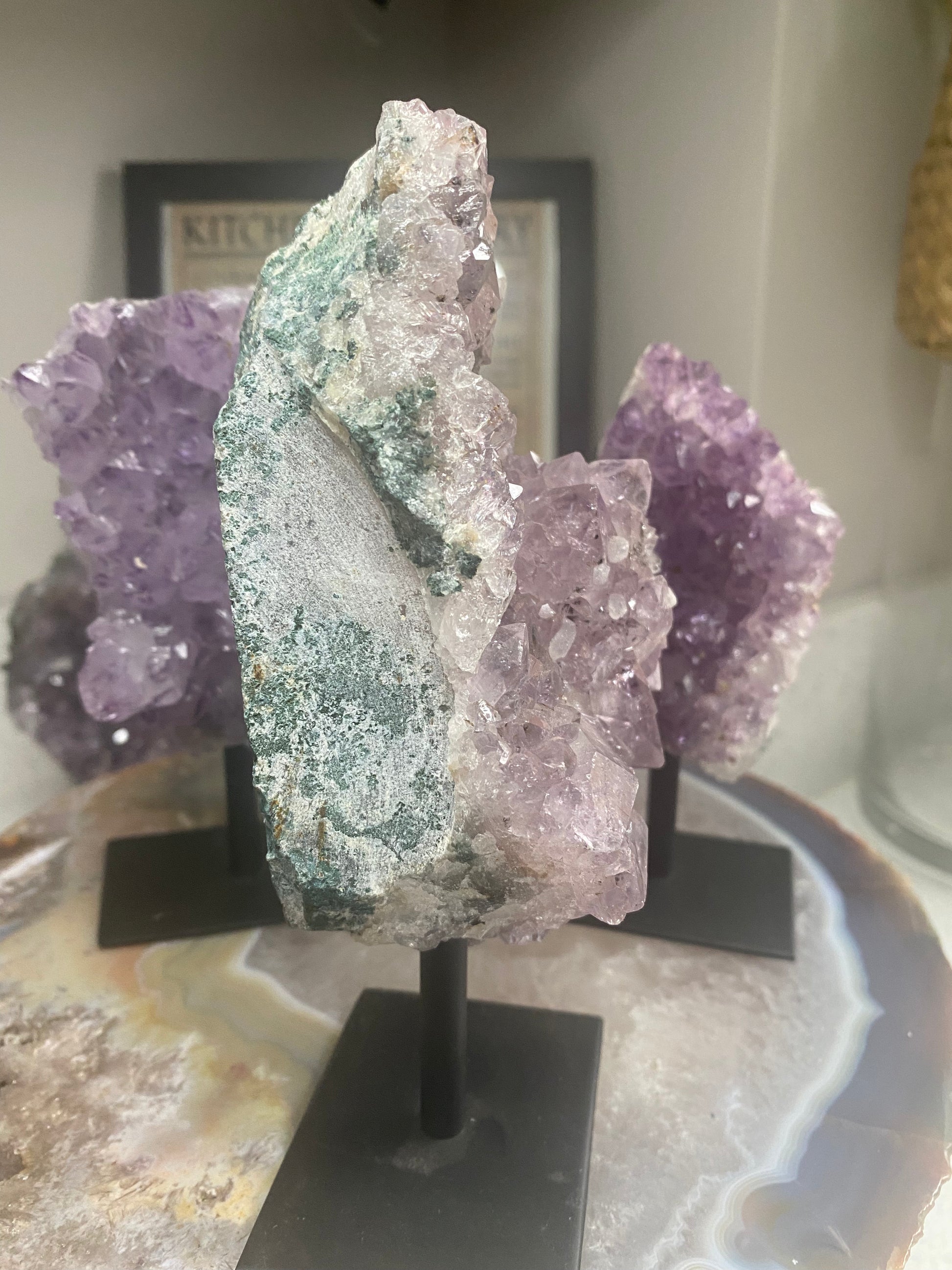 Brazilian Amethyst Druze on stand
