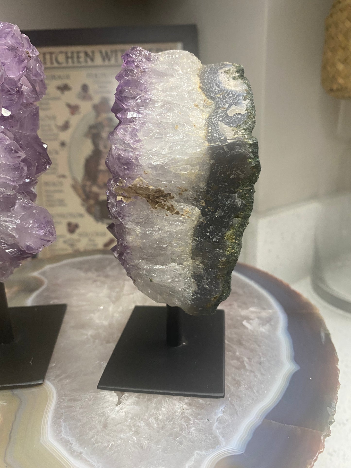 Brazilian Amethyst Druze on stand