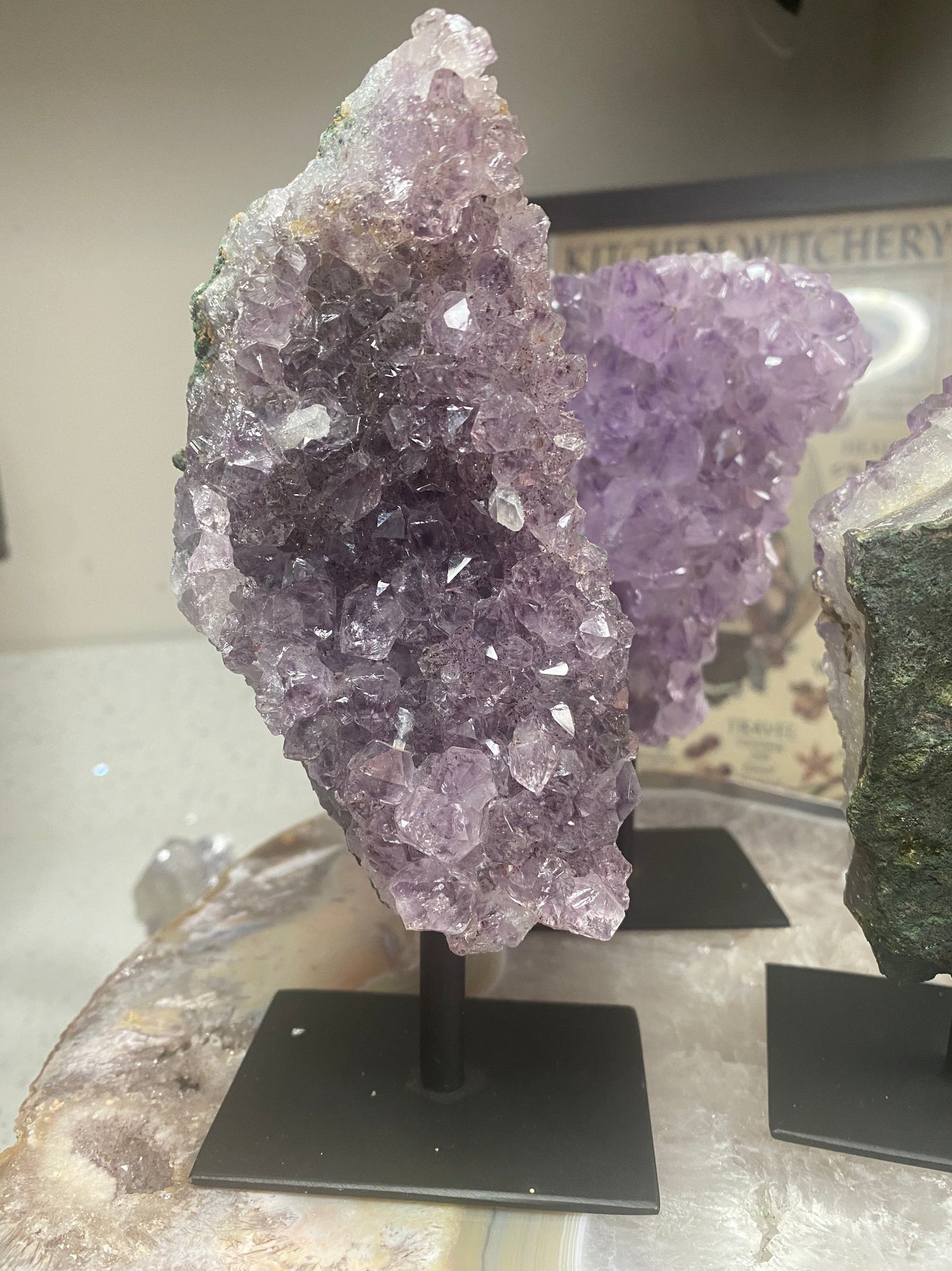Brazilian Amethyst Druze on stand