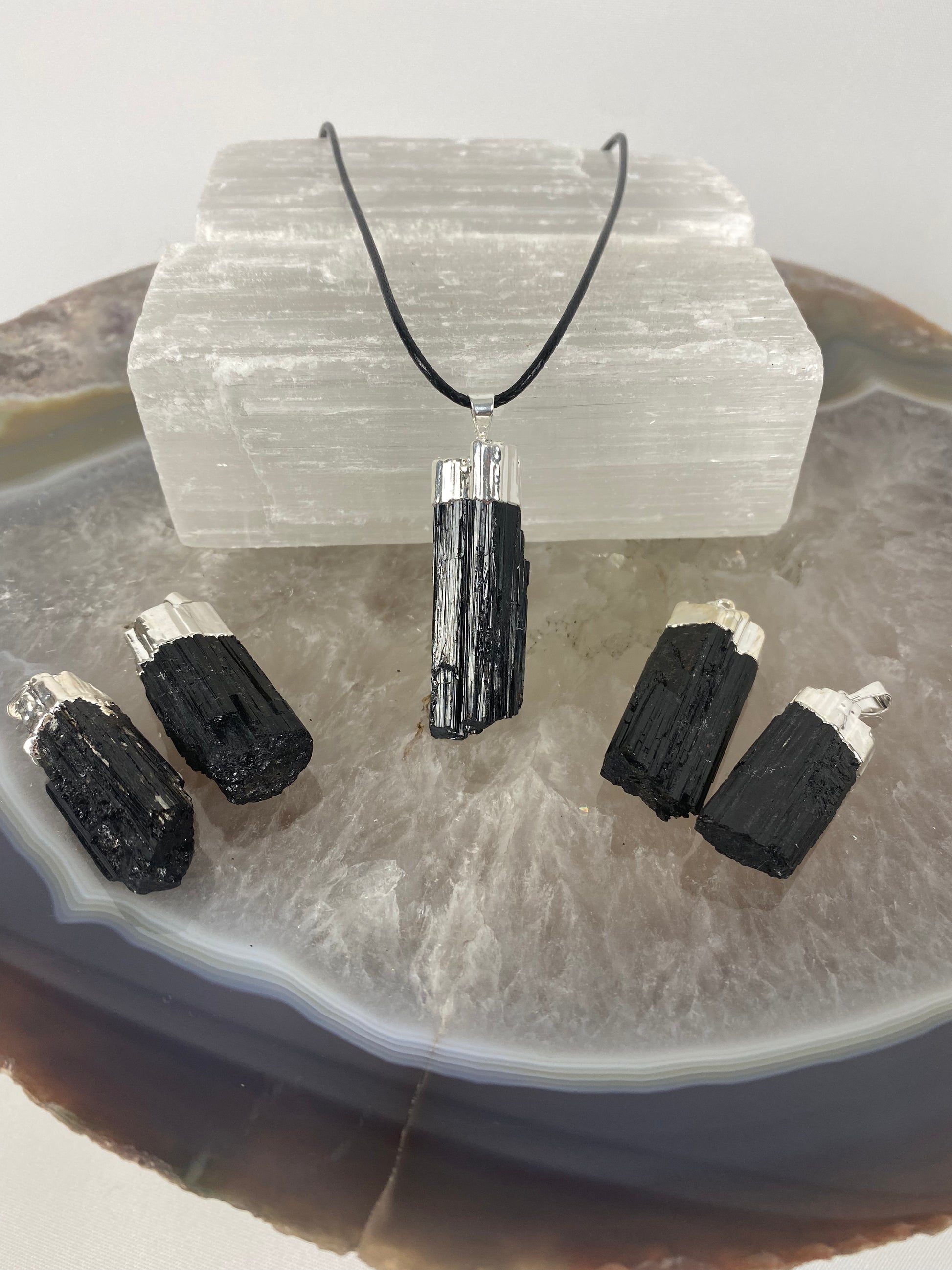 Black tourmaline pendant