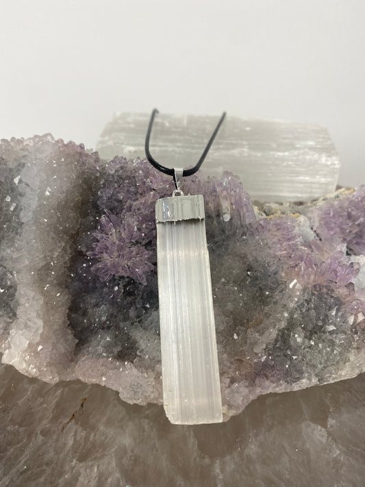 Selenite pendants