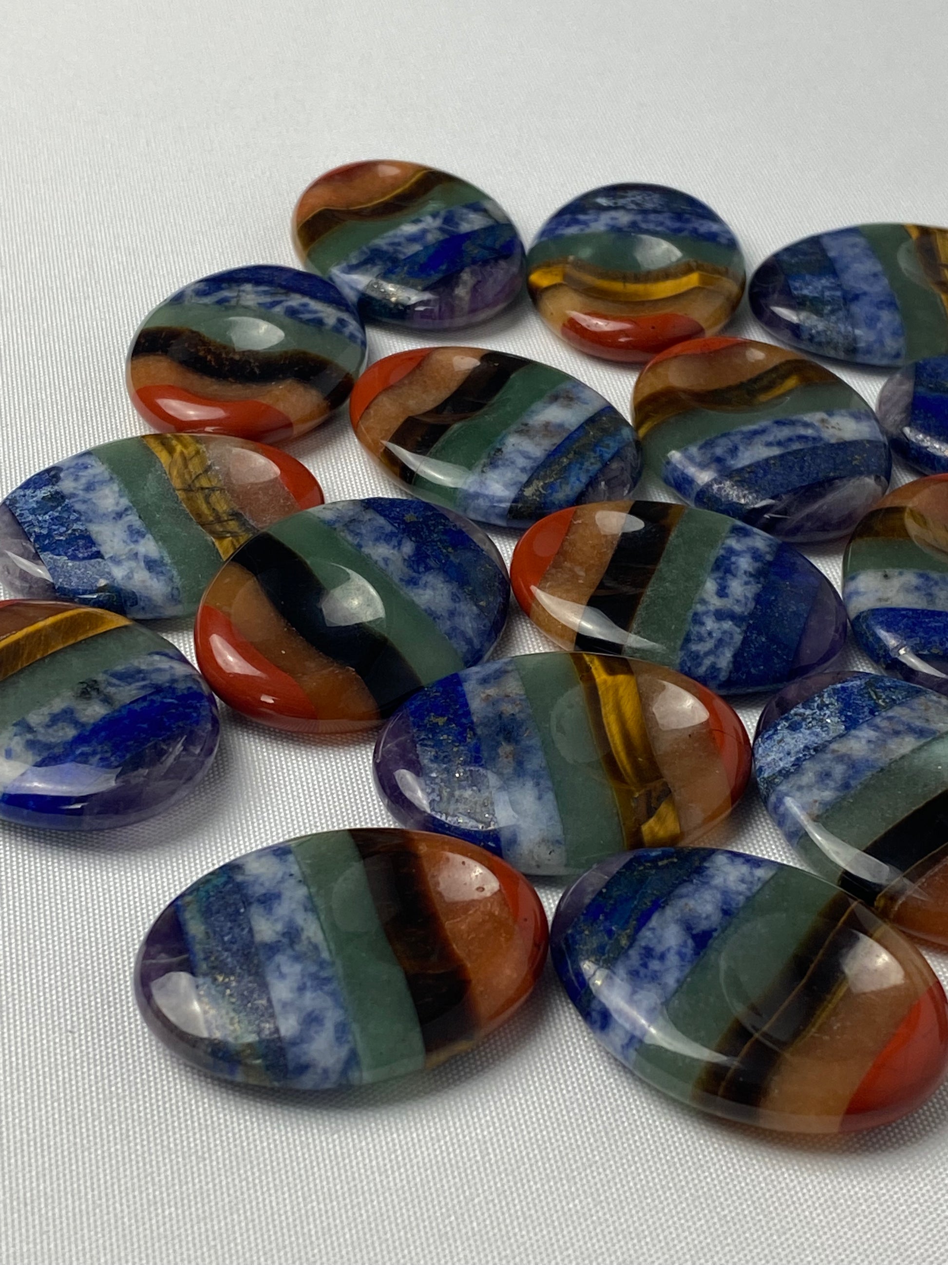 Chakra thumb stones