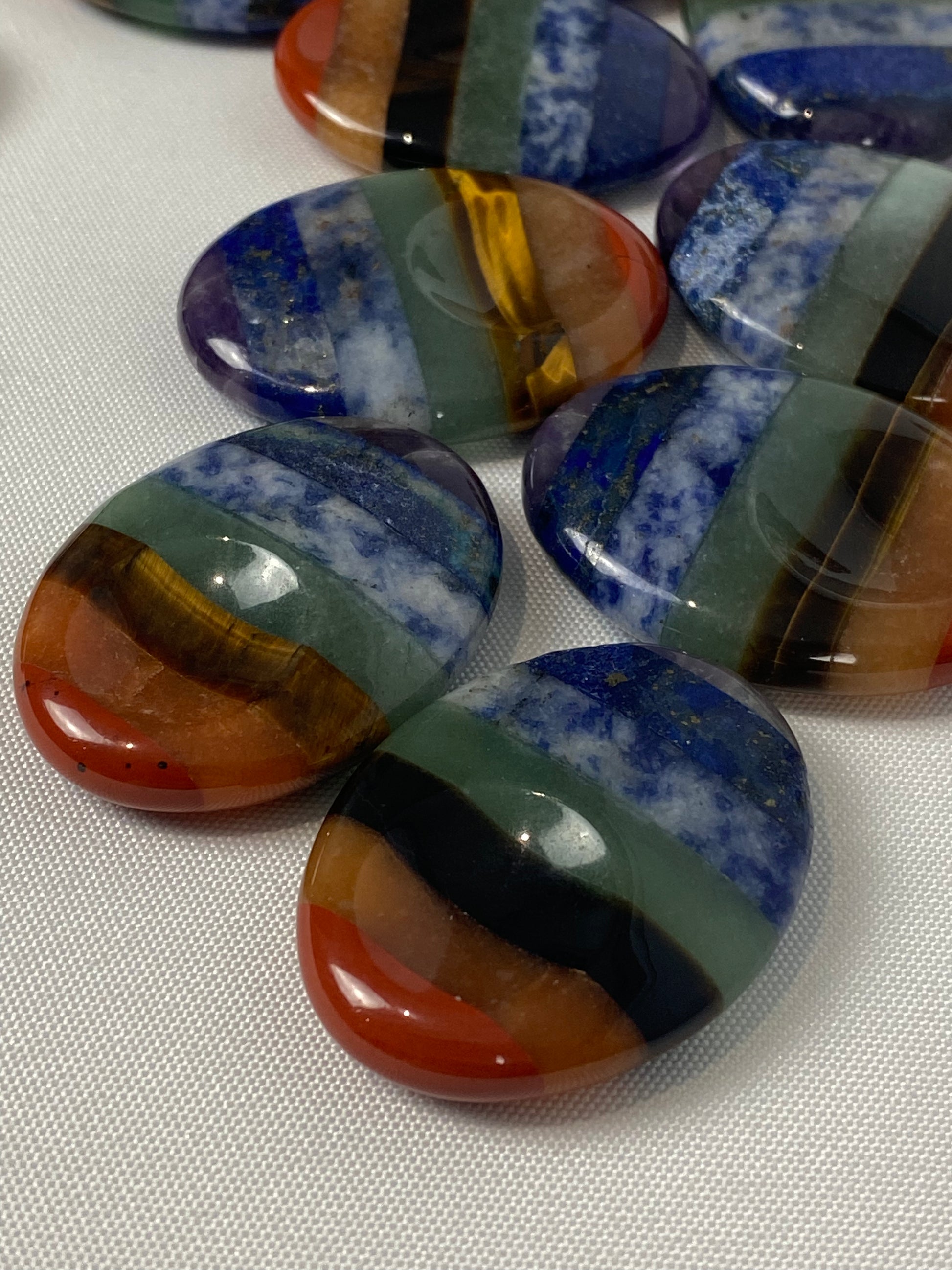 Chakra thumb stones