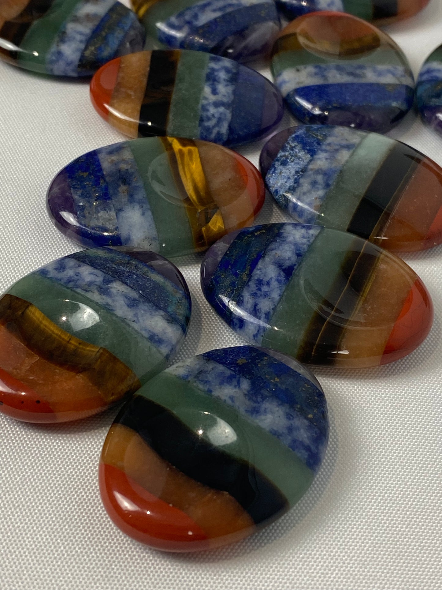 Chakra thumb stones