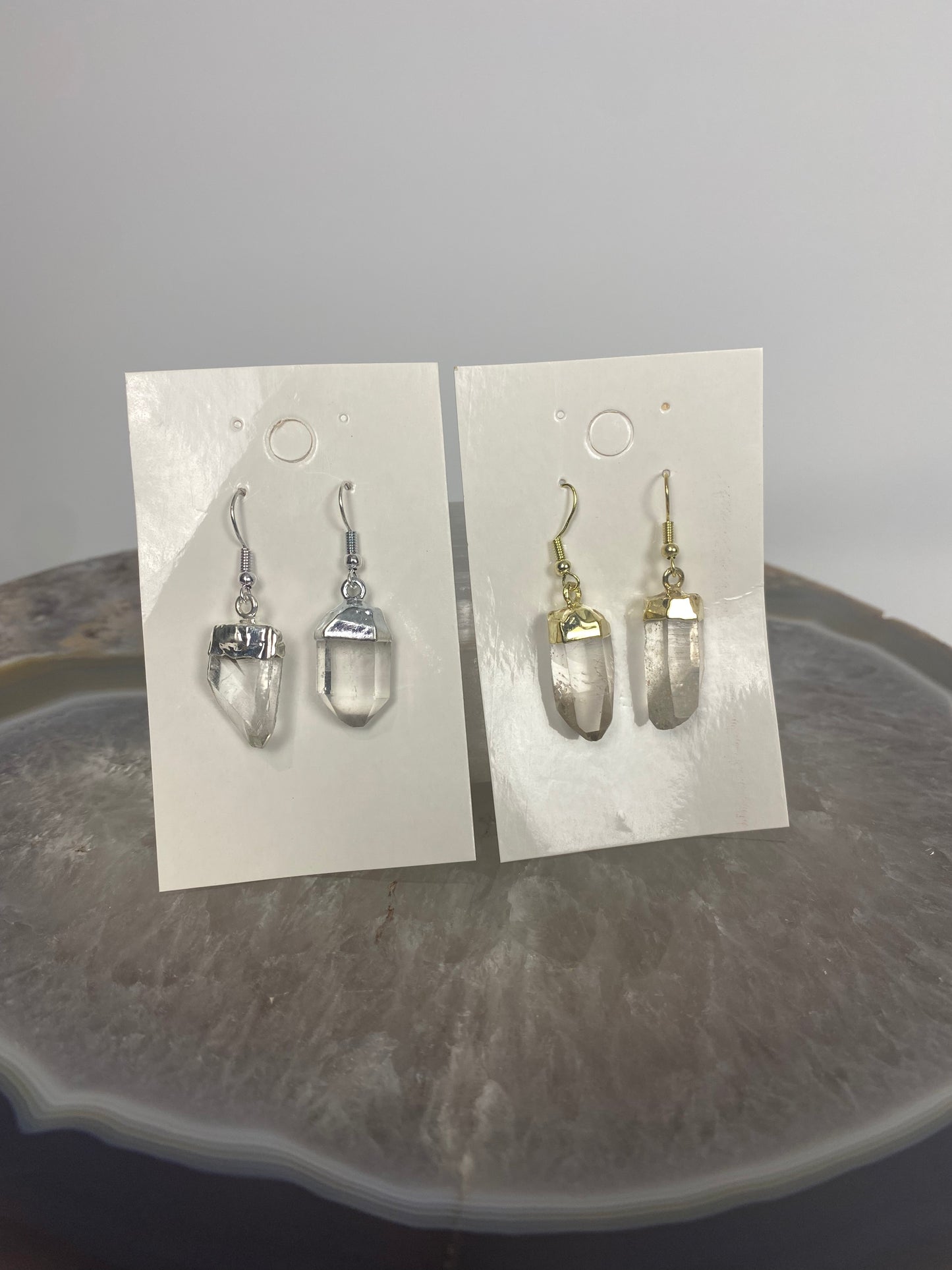Clear Quartz earringslaurasauraonline