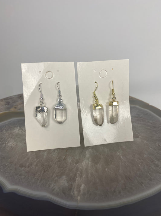 Clear Quartz earringslaurasauraonline