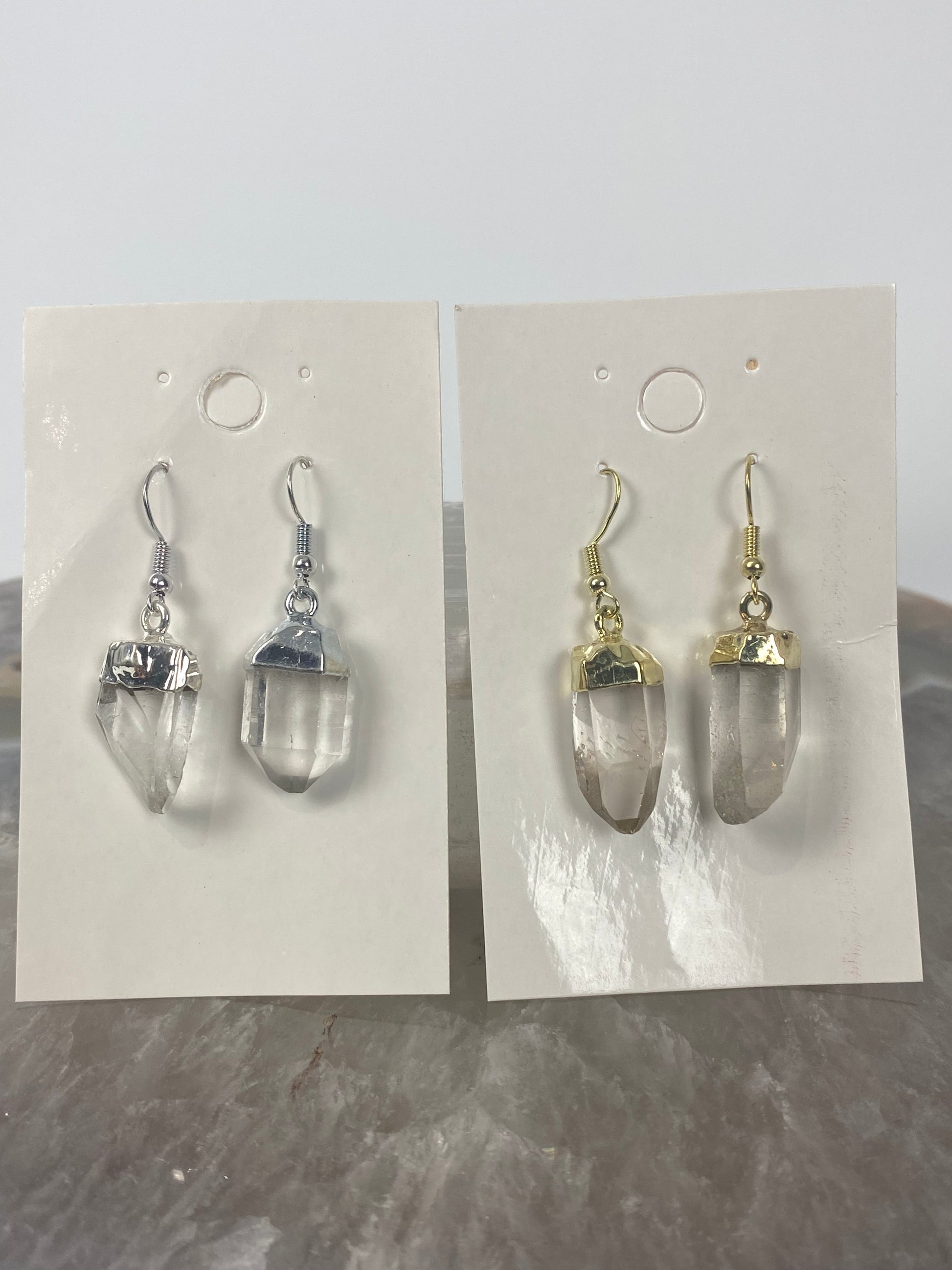 Clear Quartz earringslaurasauraonline