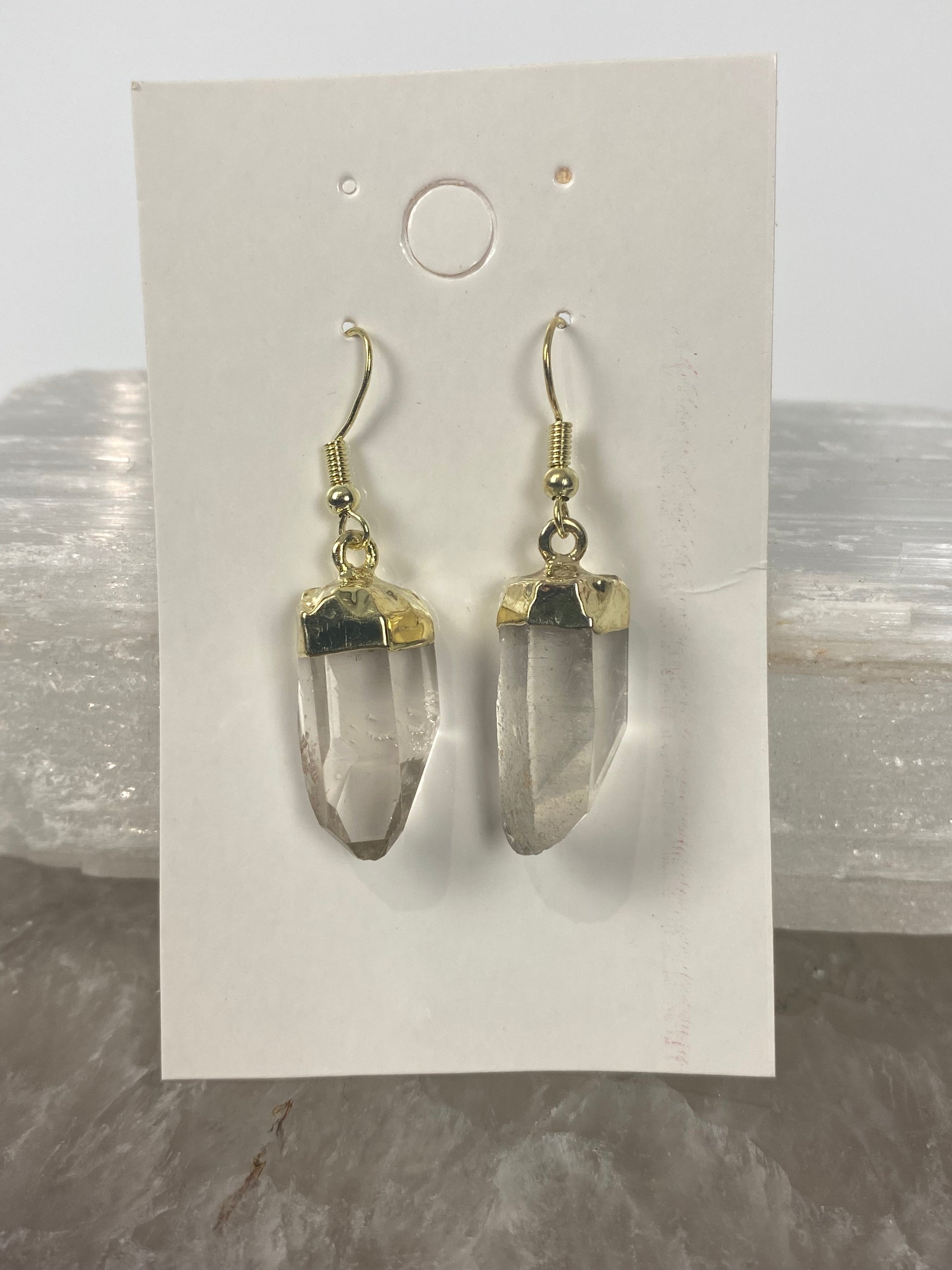Clear Quartz earringslaurasauraonline
