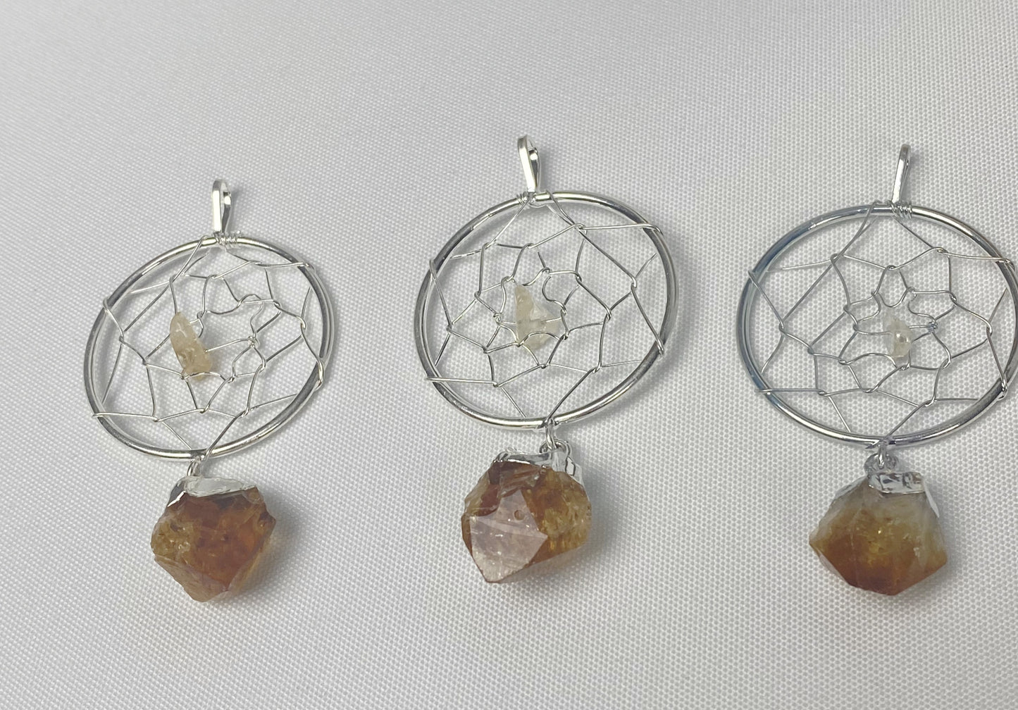 Citrine dream catcher necklacelaurasauraonline