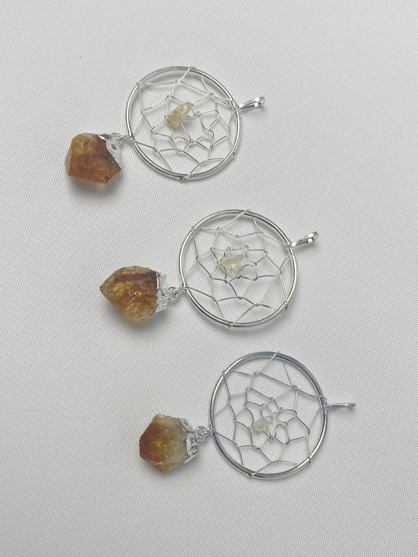 Citrine dream catcher necklacelaurasauraonline