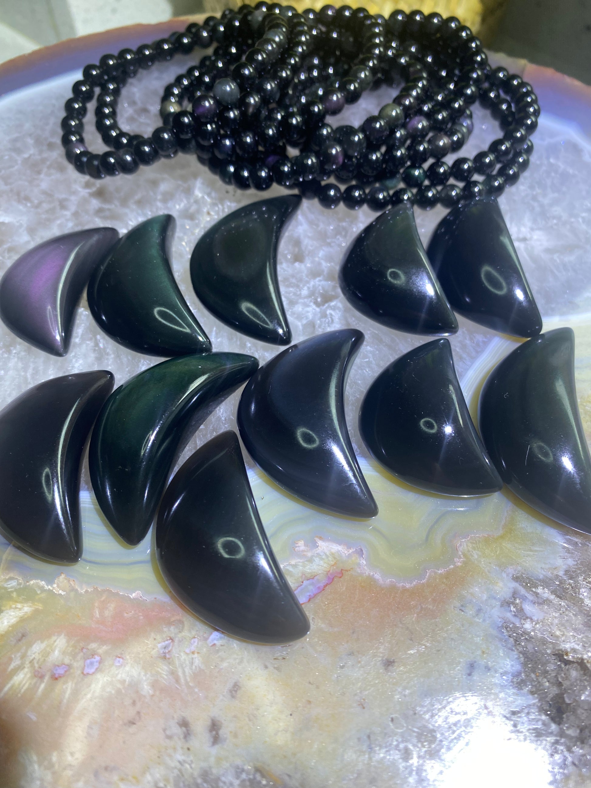 Rainbow moonstone moon