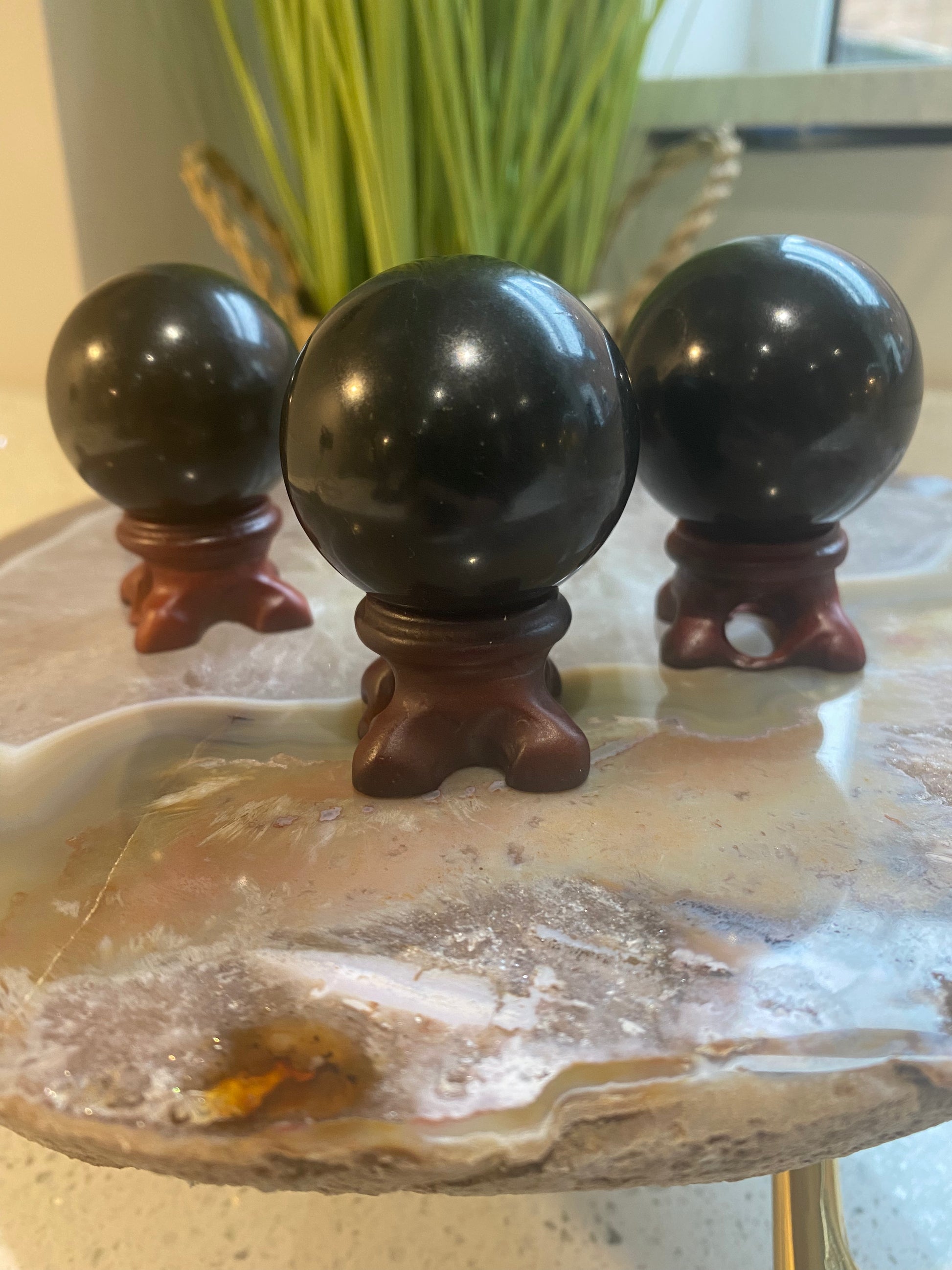 Black tourmaline sphere