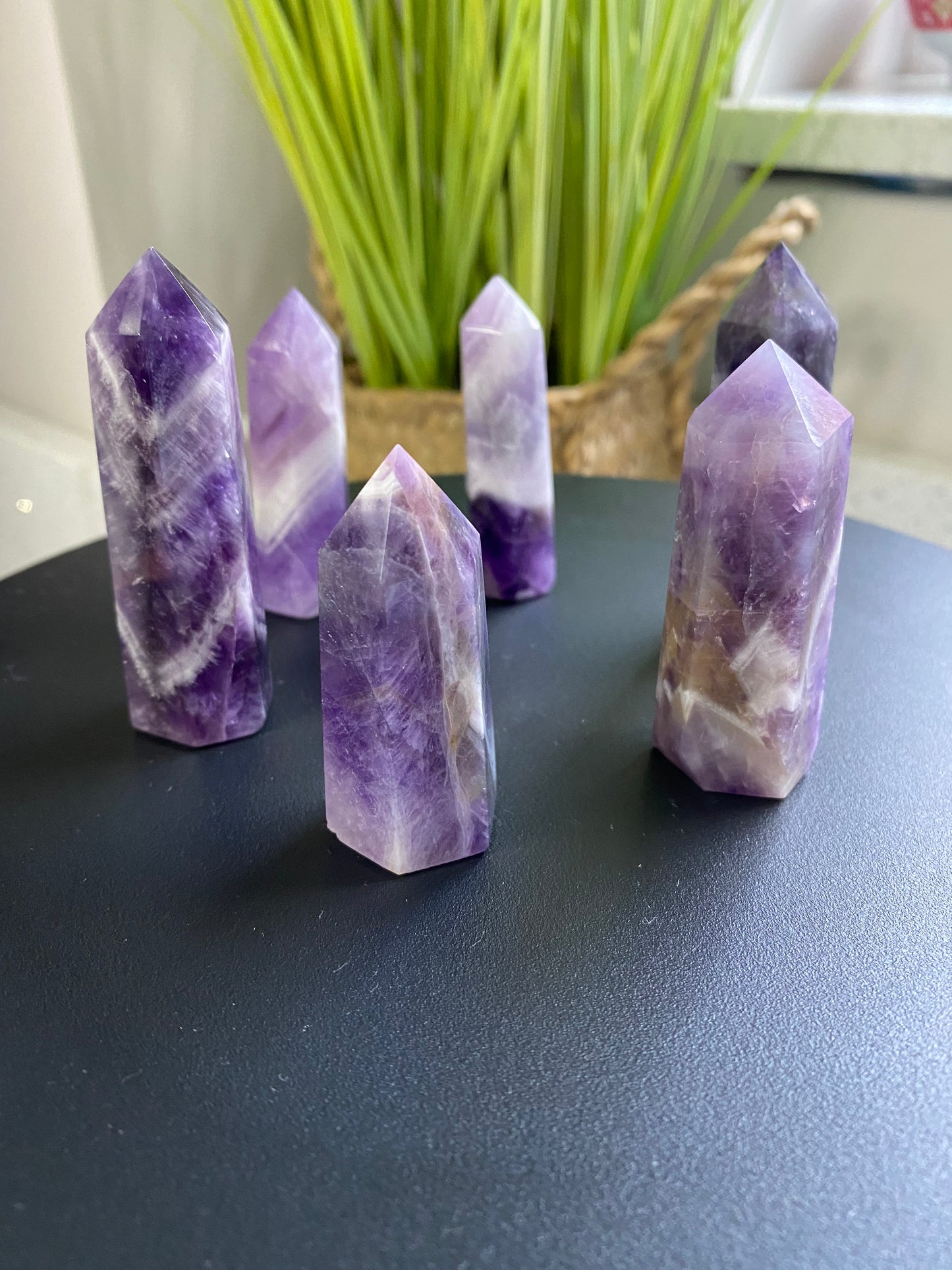 Chevron amethyst tower