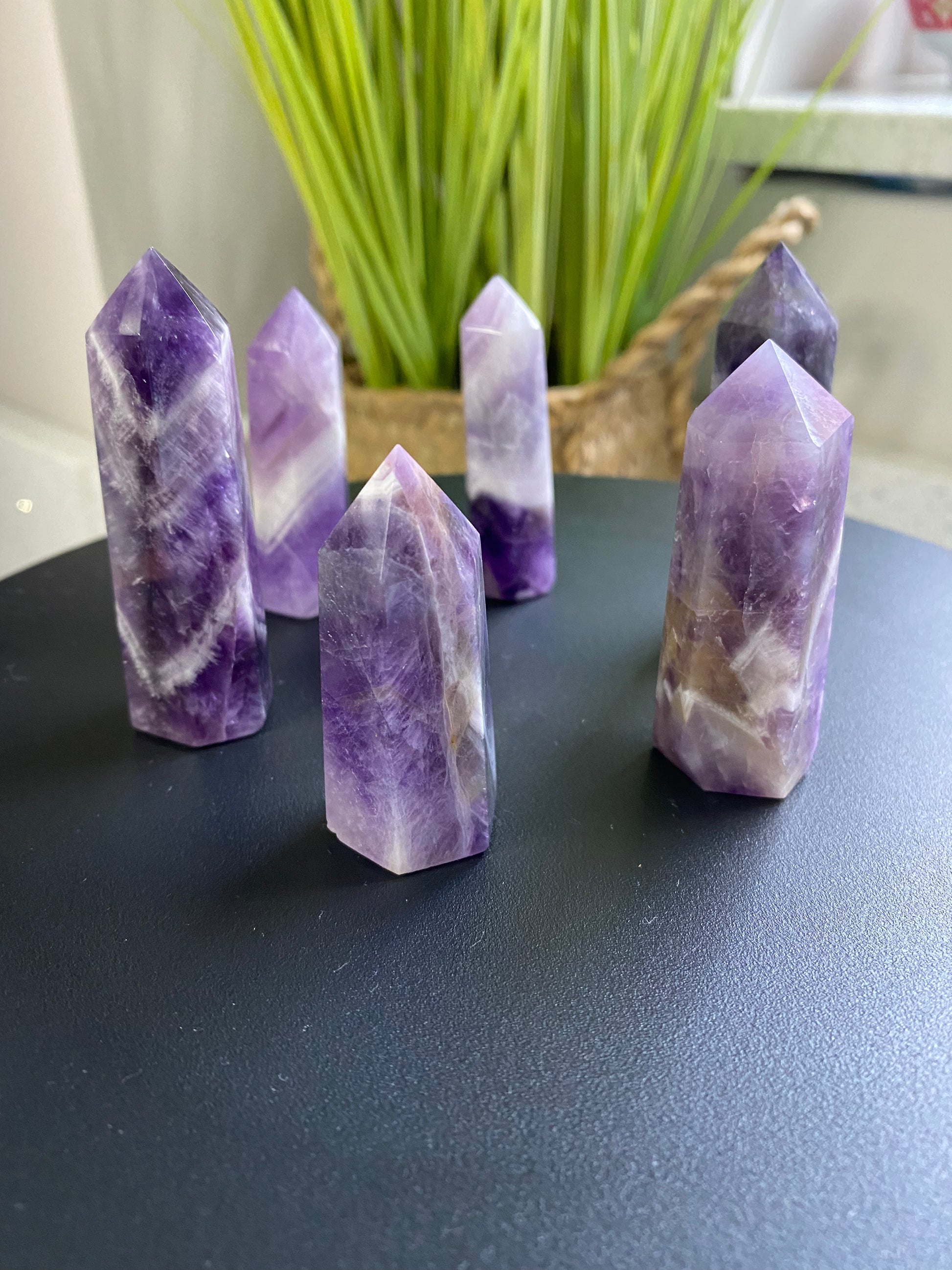 Chevron amethyst tower
