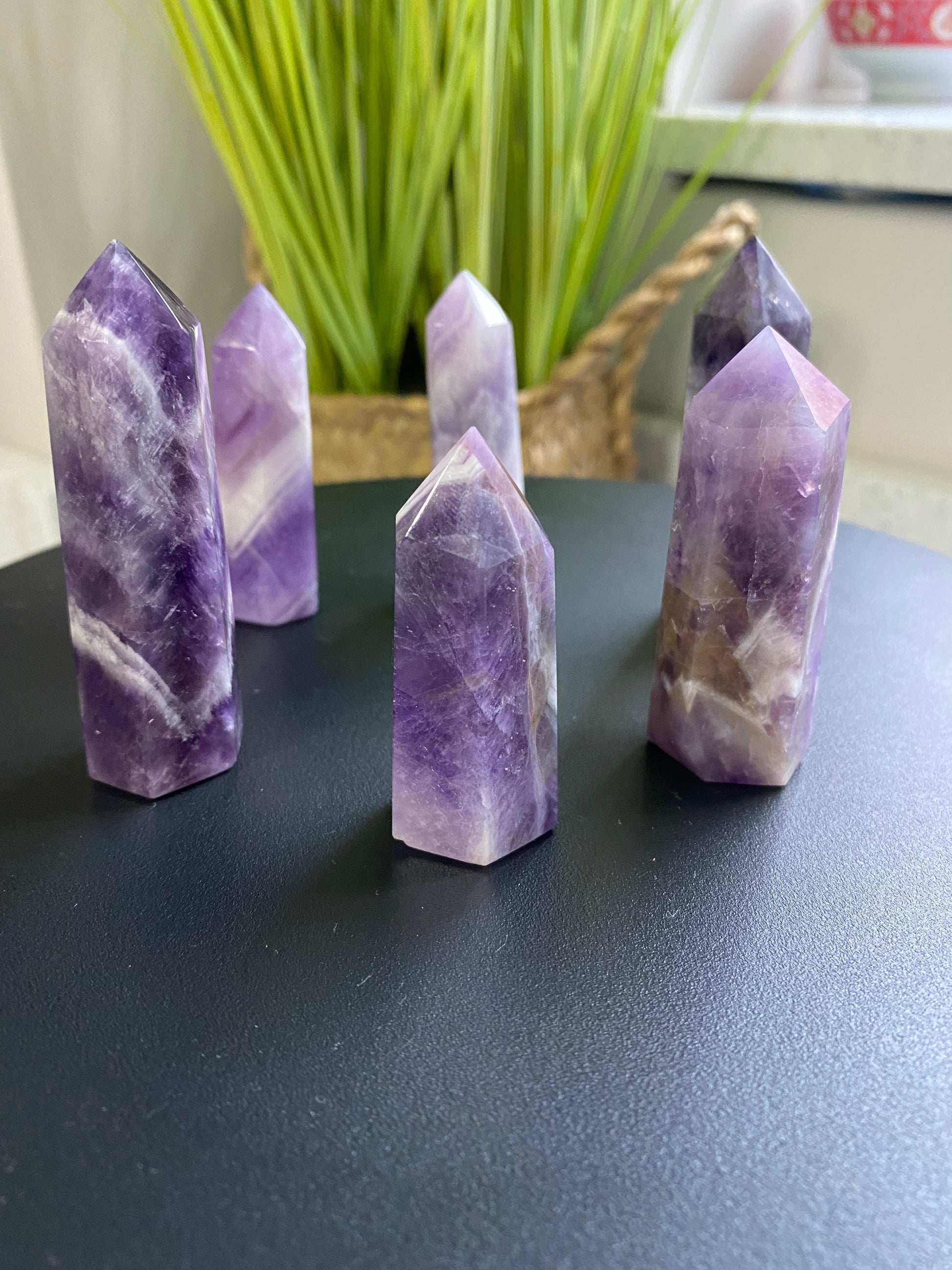 Chevron amethyst tower
