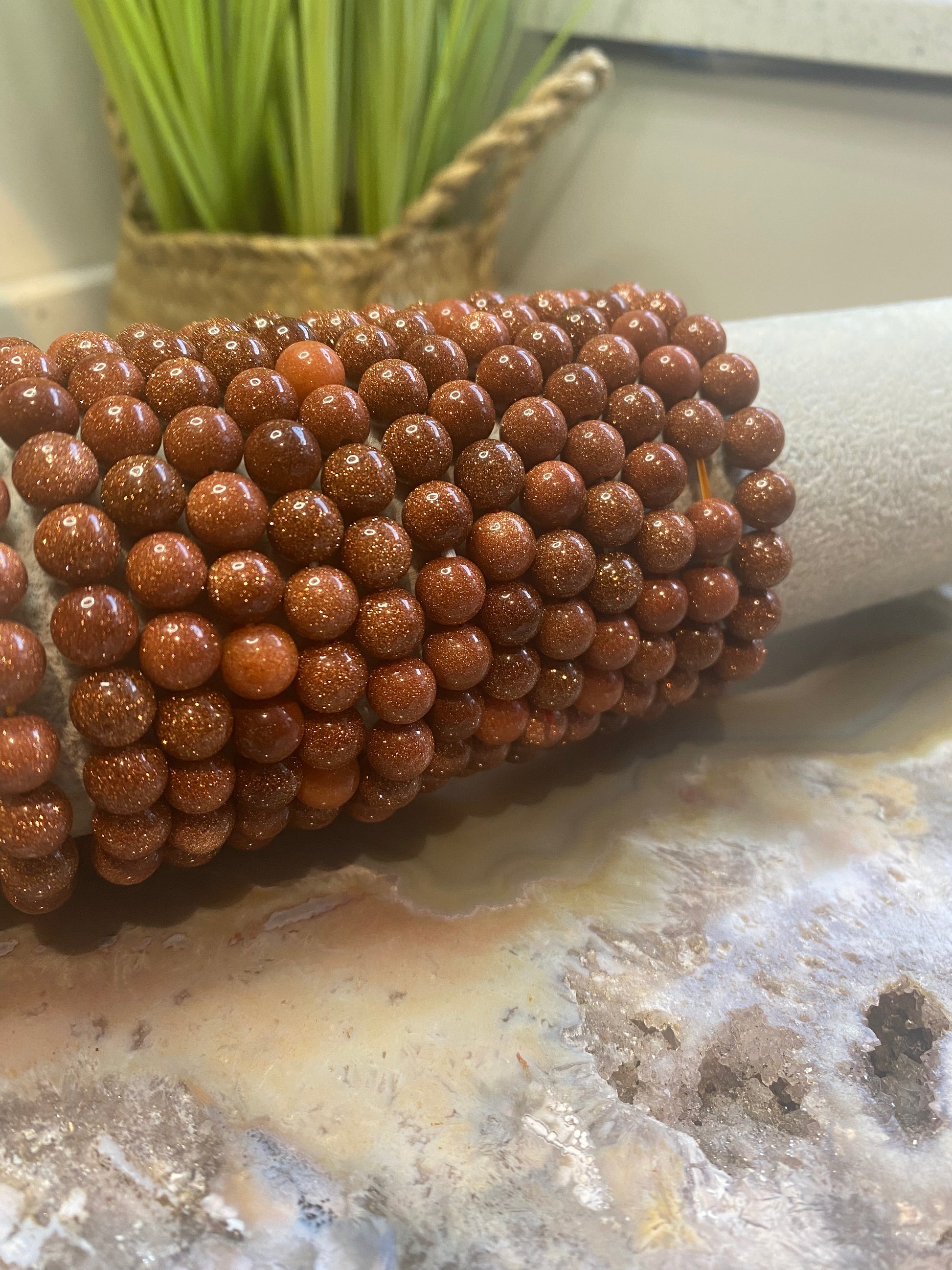 Goldstone bracelet