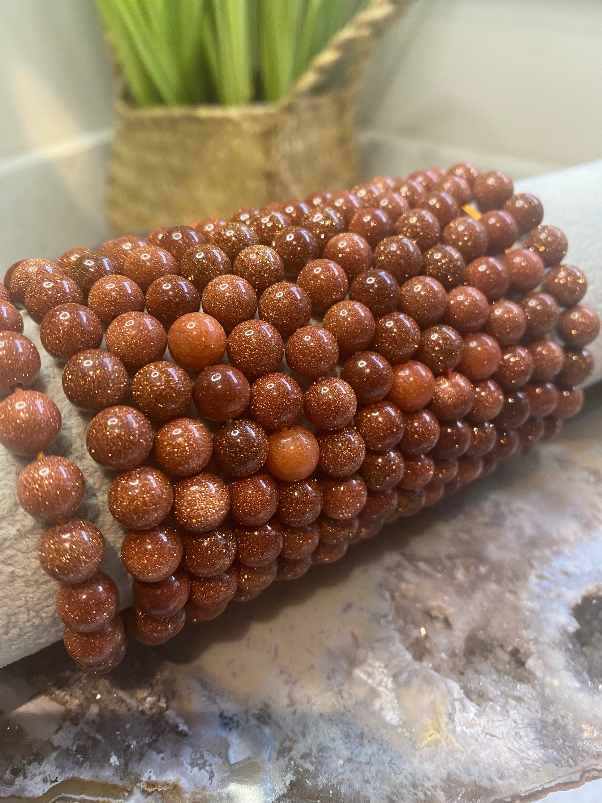 Goldstone bracelet