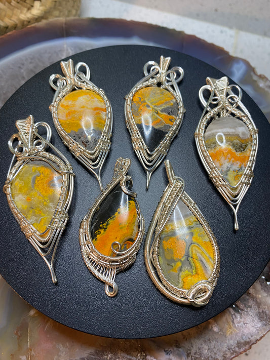 Bumblebee Jasper wire wrap