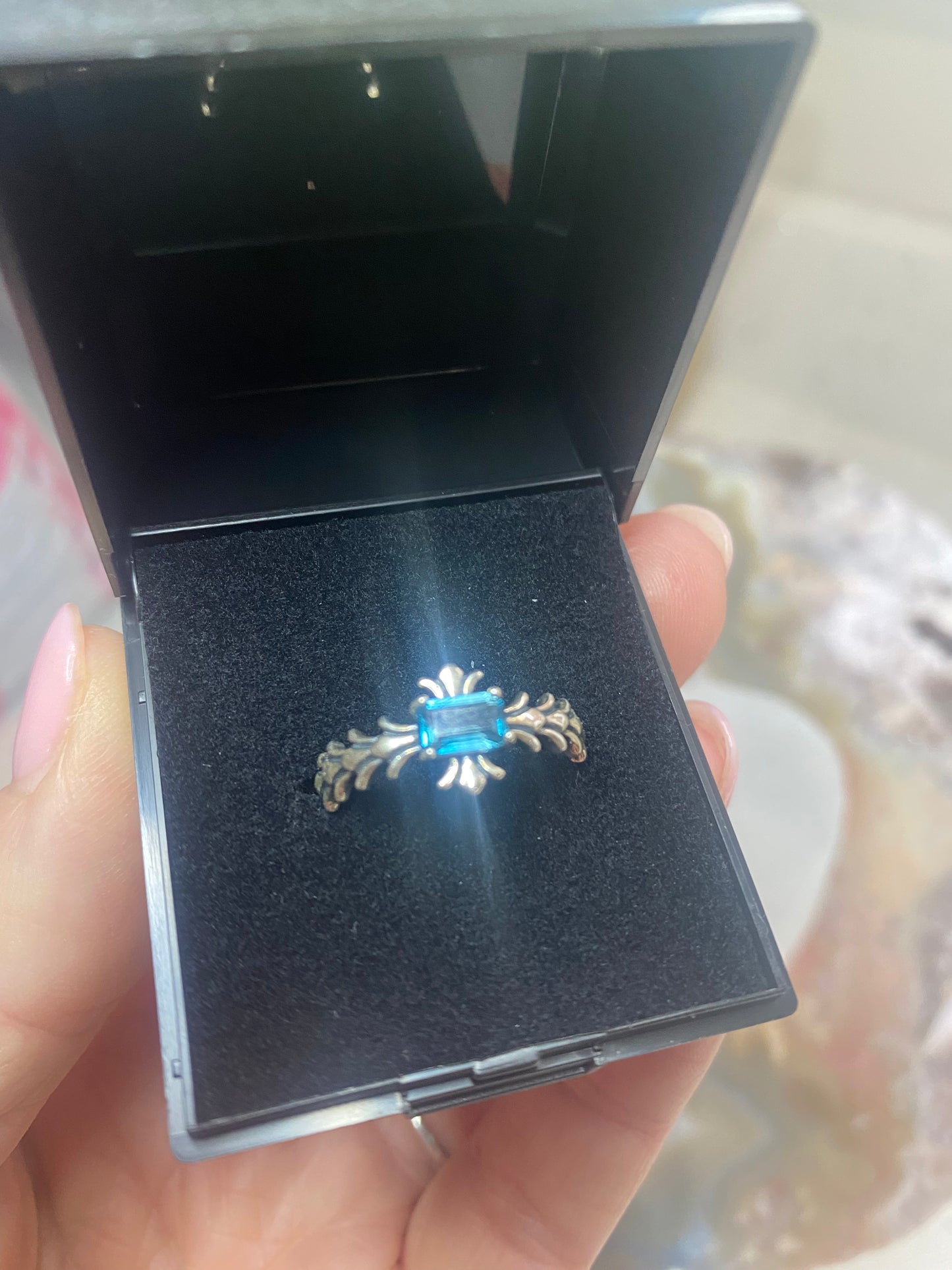 Sterling silver 925 topaz ring