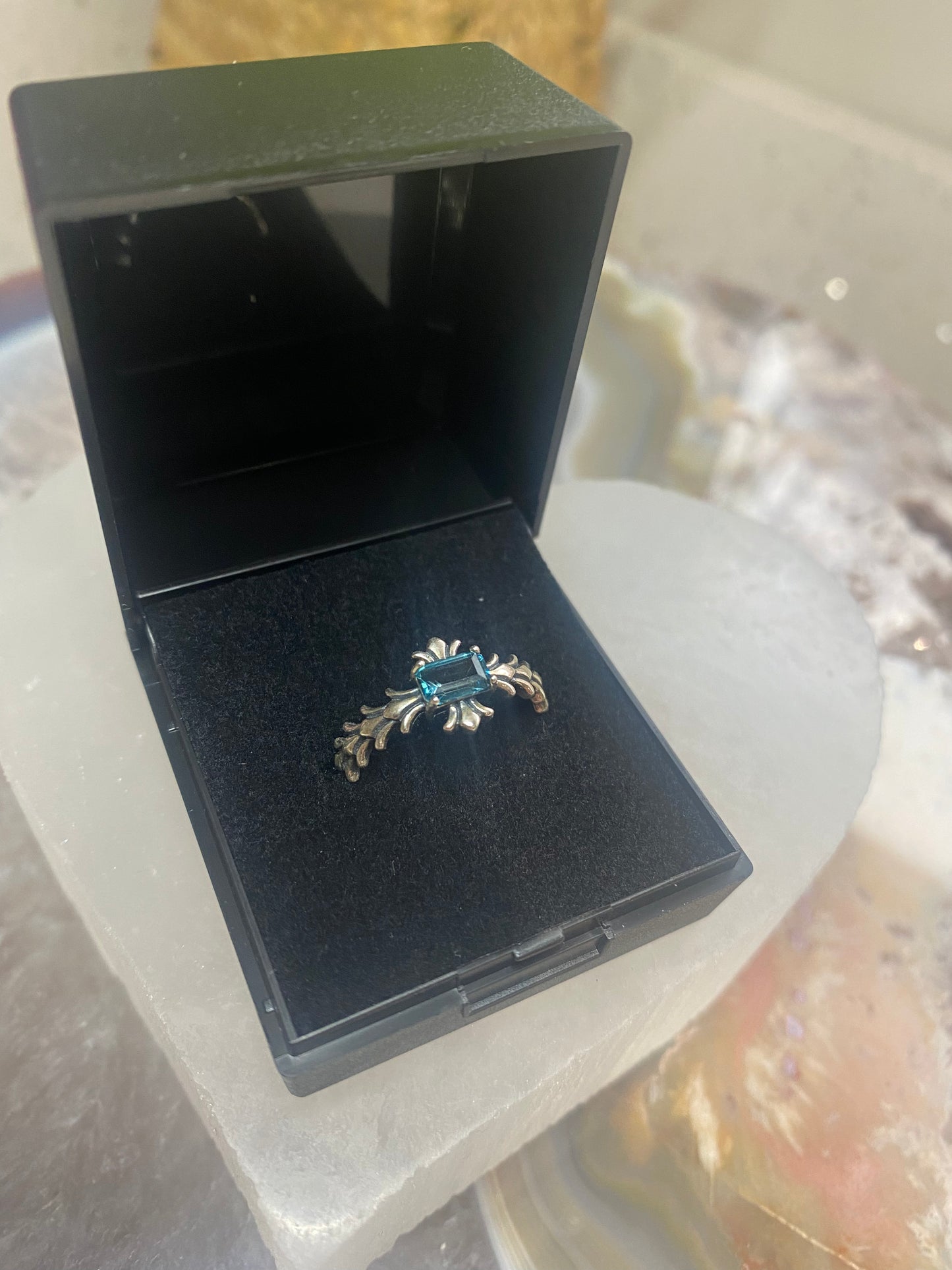 Sterling silver 925 topaz ring