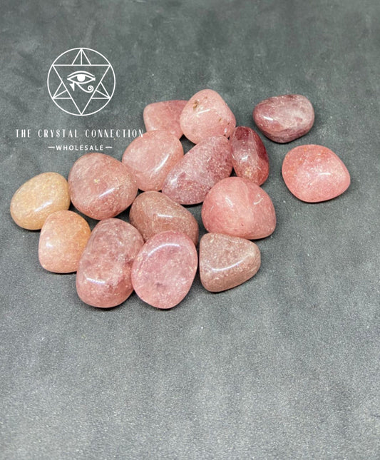Strawberry Quartz tumble stone