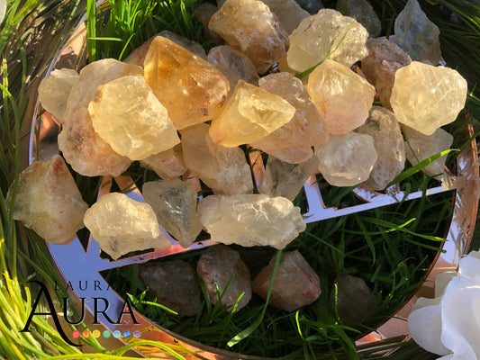 Natural raw citrine