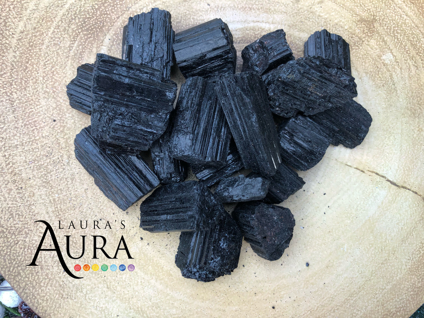 Rough black tourmaline chunks