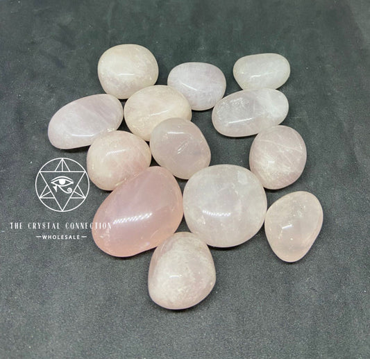 Rose quartz tumble stones