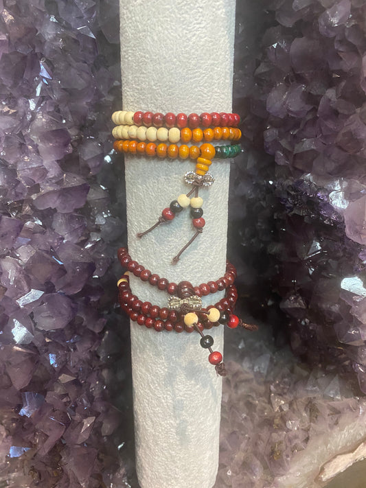 Mantra bead mala bracelet