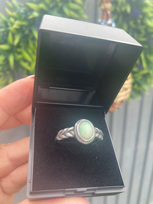Ethiopian Fire Opal ring