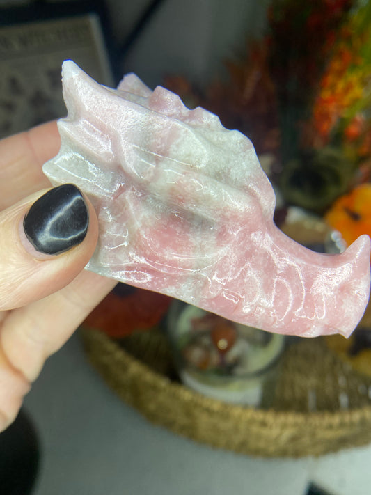 Pink Opal dragon head