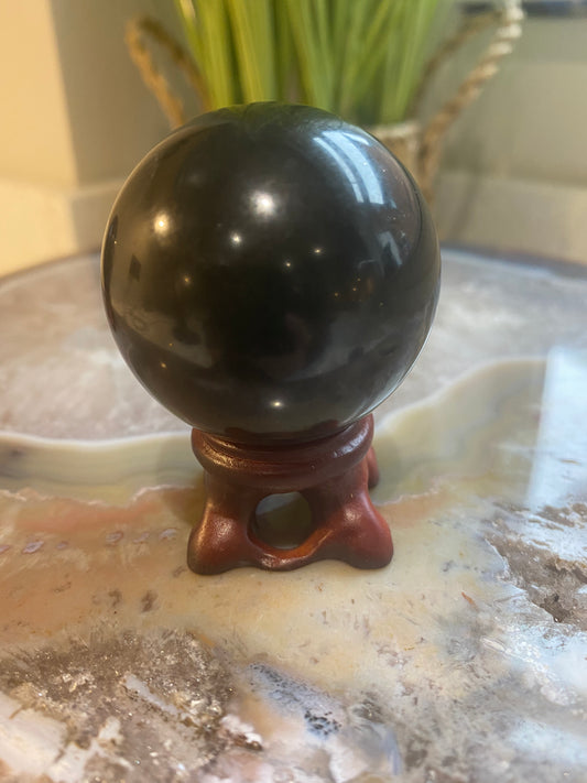Black tourmaline sphere