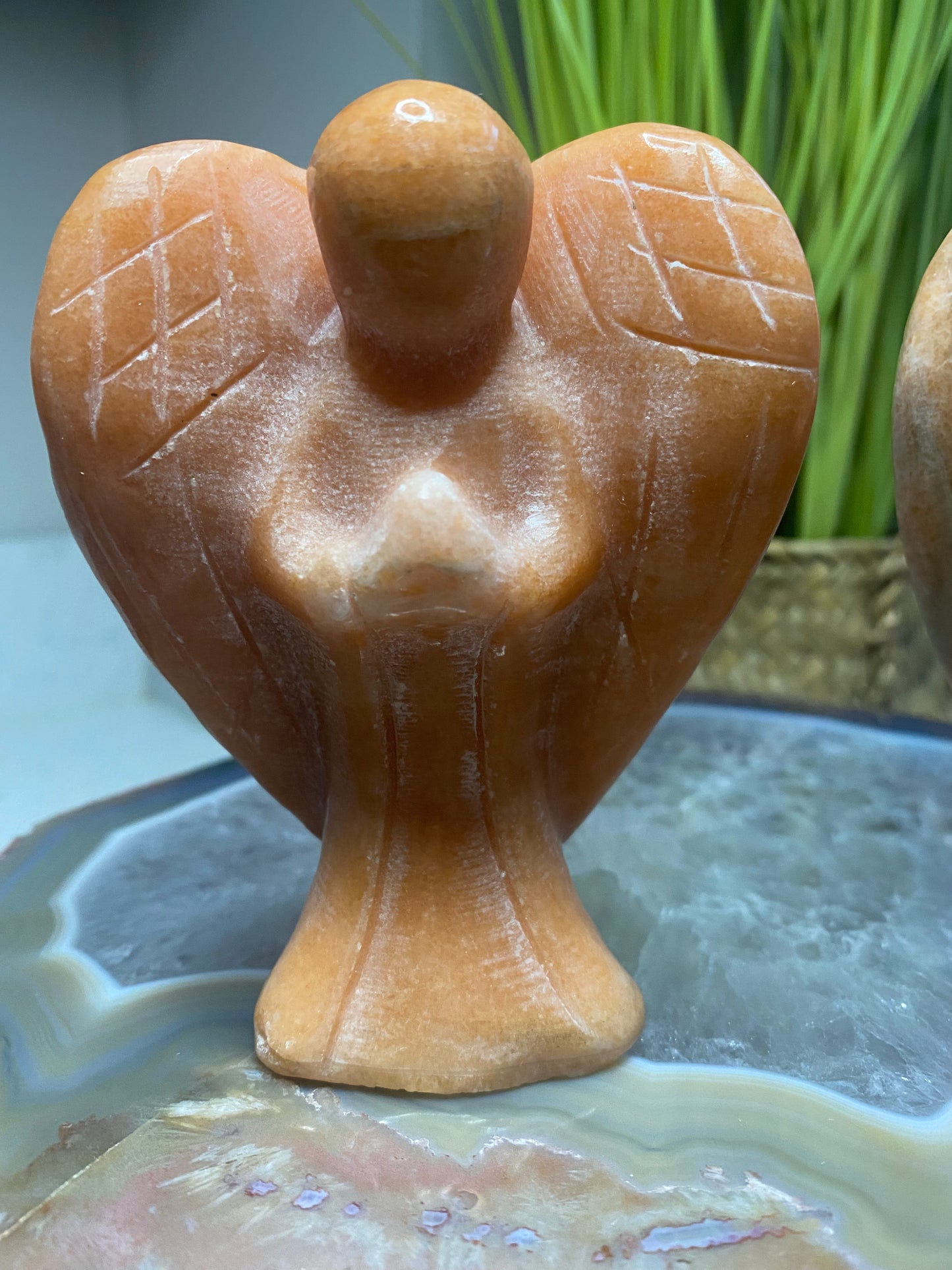 Orange sunstone large angel