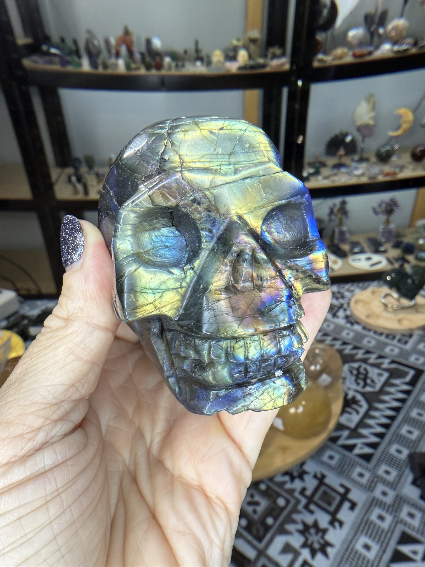 Labradorite Skull