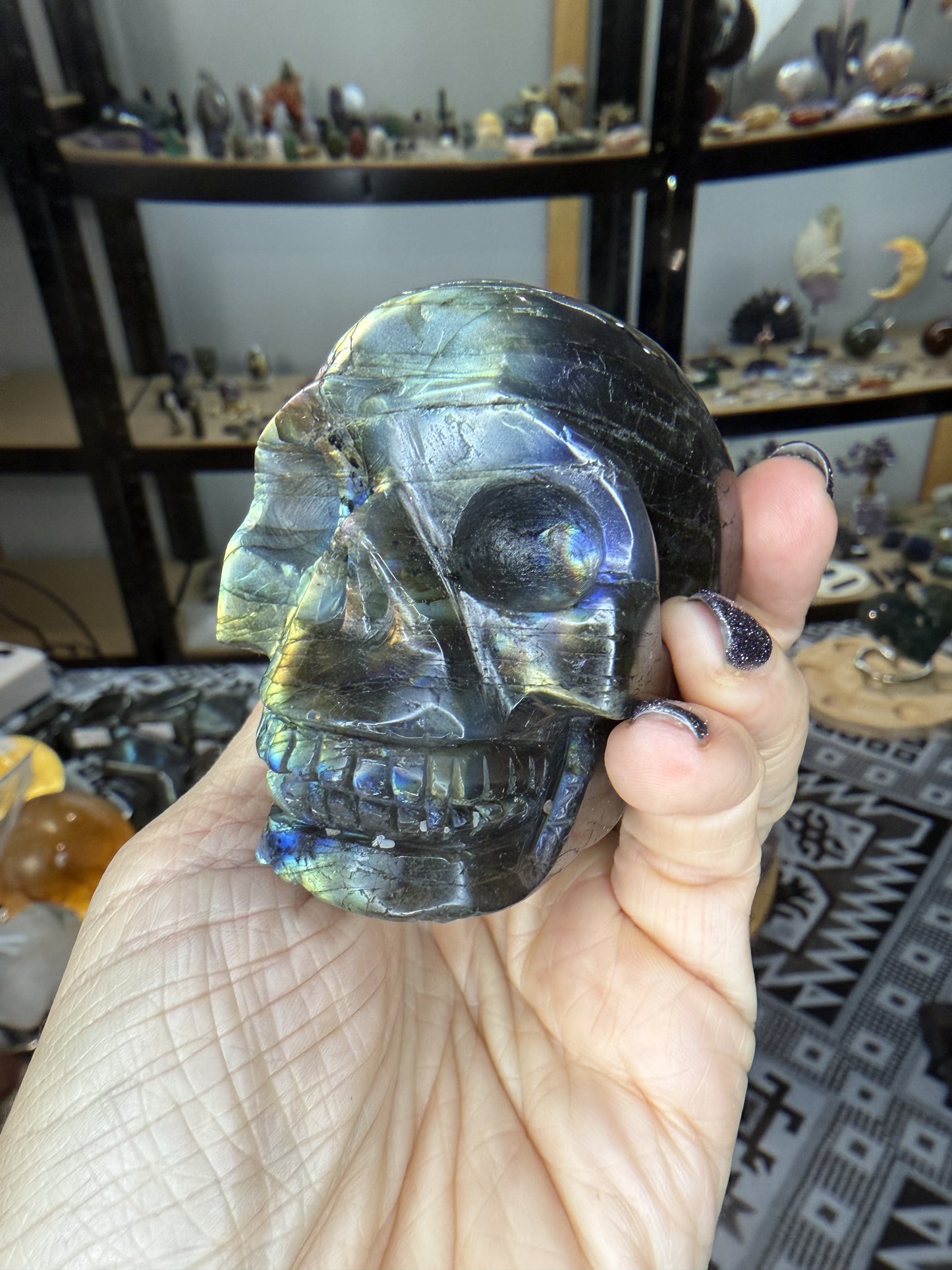 Labradorite Skull