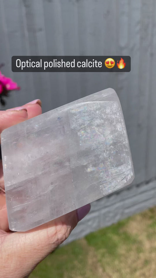 Polished optical calcite