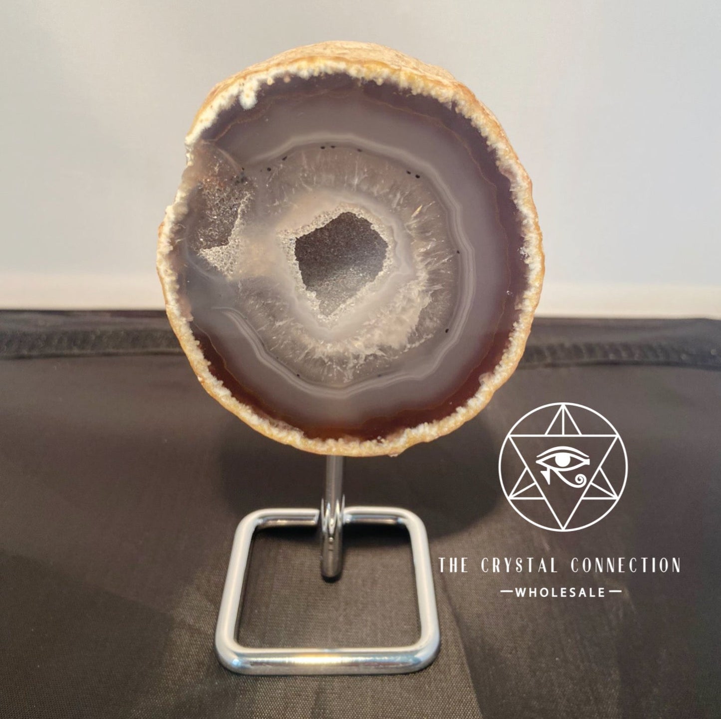 Druzy Agate Geode on stand