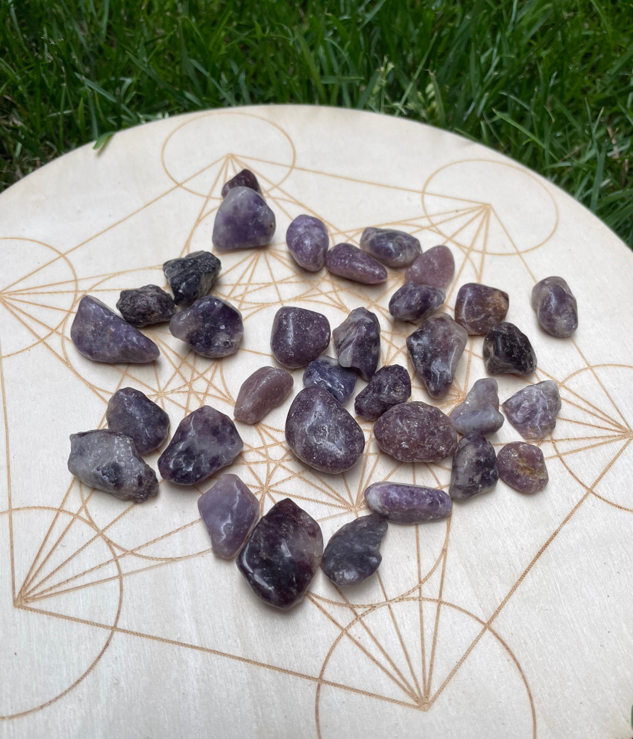 Lepidolite stones small